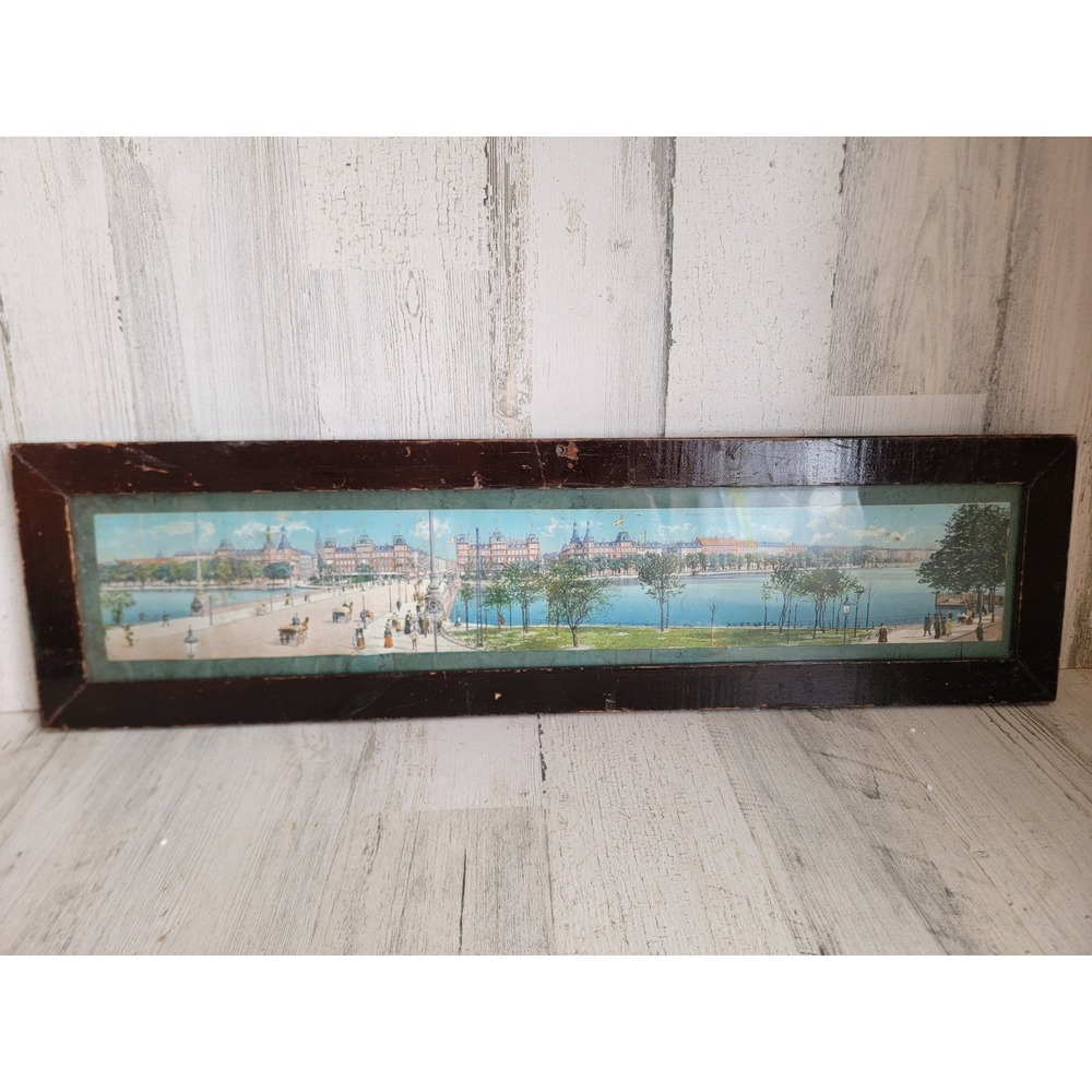 vintage landscape Denmark long picture Hanging architecture unique home decor